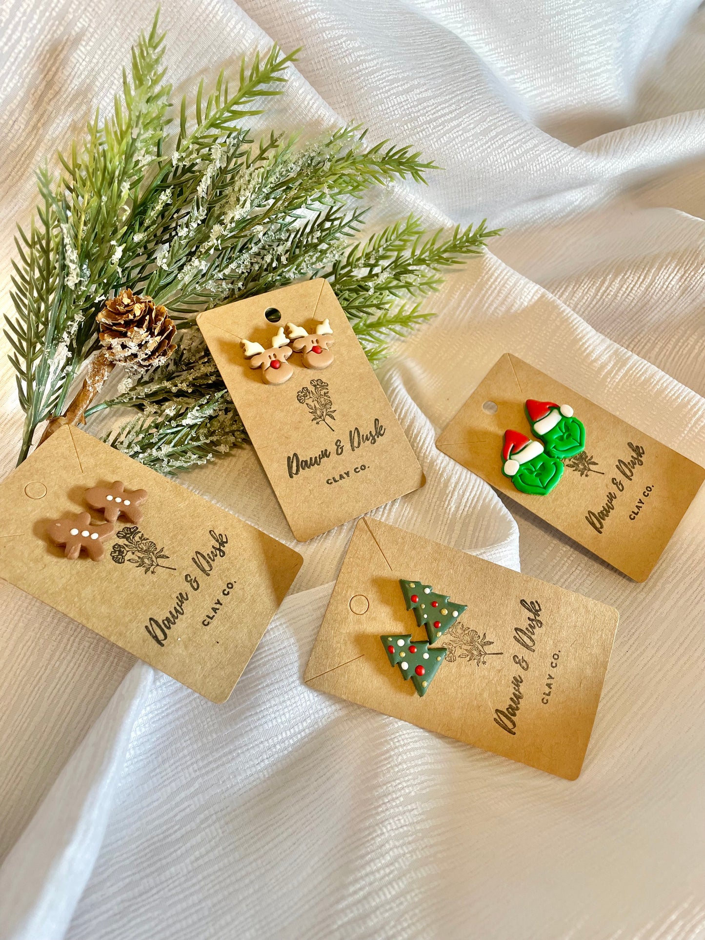 Holly jolly studs