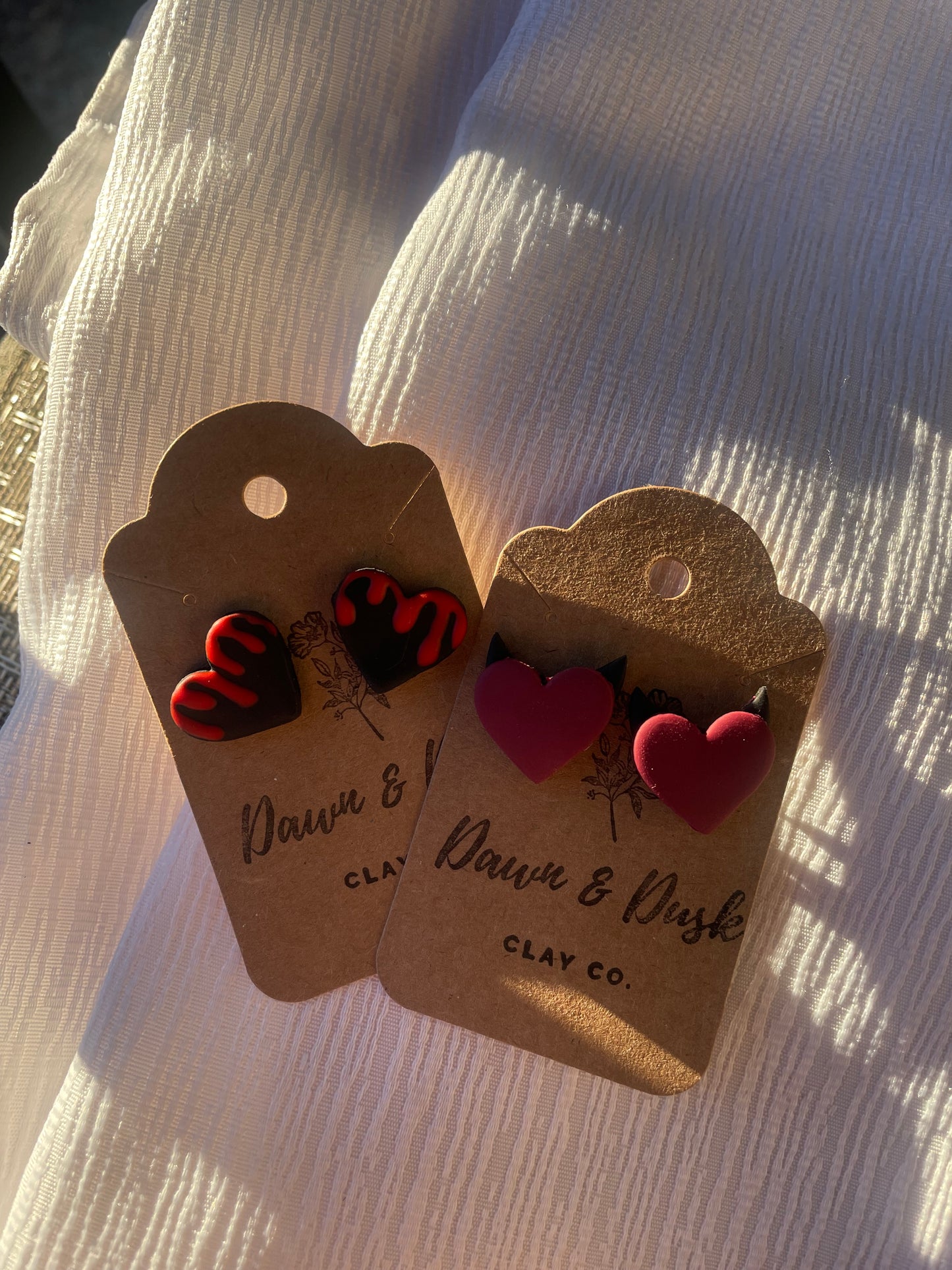 Gothic heart studs
