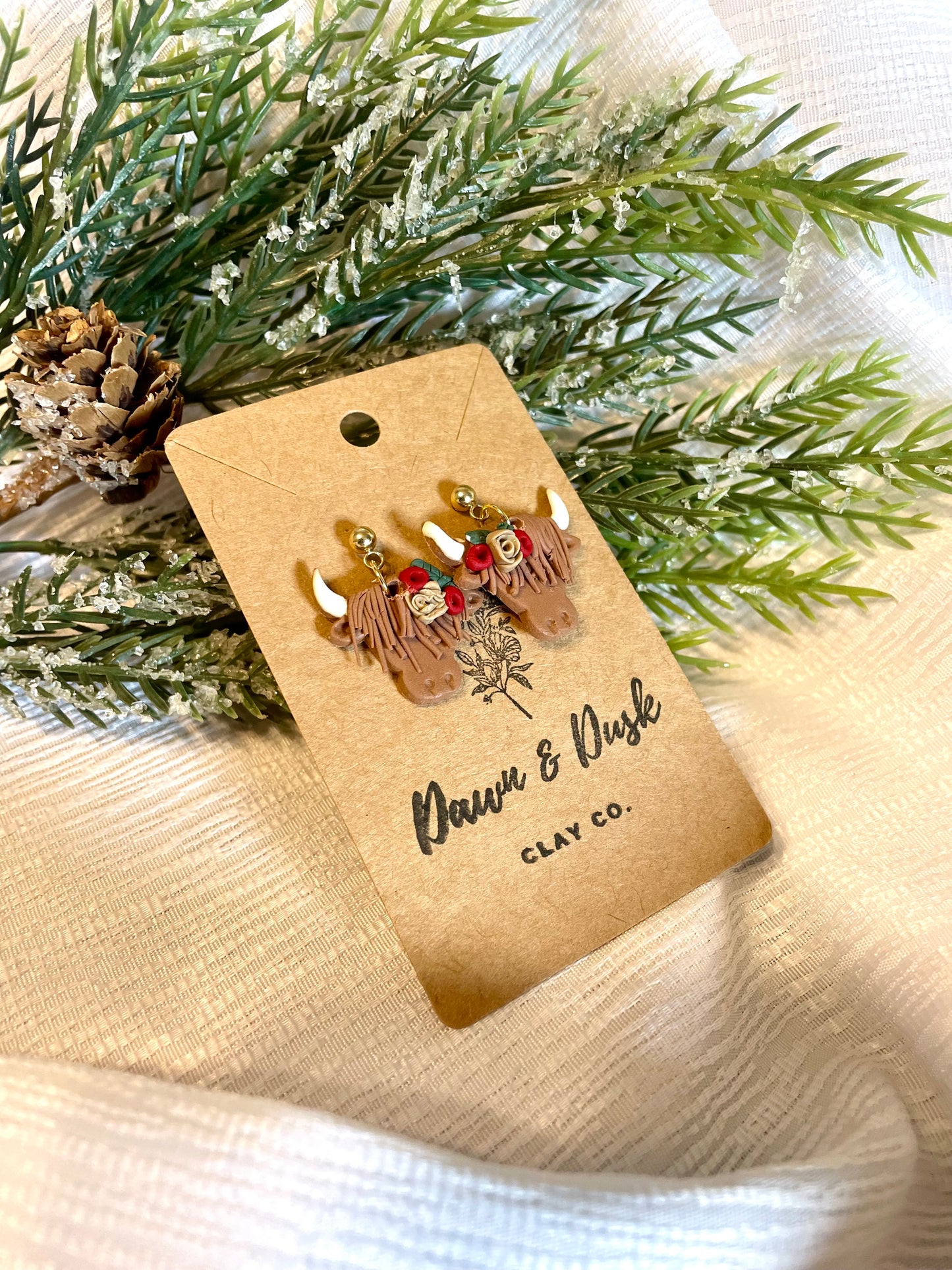 Christmas Highland Cow