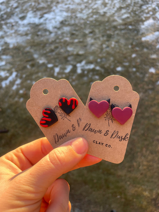 Gothic heart studs