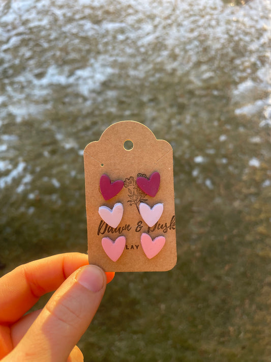 Mini heart stud pack